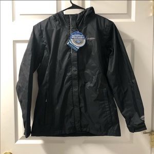 NWT Columbia Black Raincoat / Rain Jacket